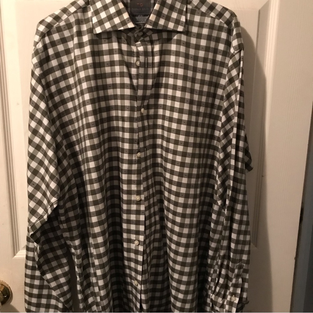 Thomas Dean Long Sleeve Button Up Shirt Flip Cuff